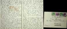 Lettre autographe signée. Georges Gasté (1869-1910), peintre orientaliste, photographe, actif en Afrique du Nord, Egypte et aux Indes. 