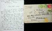 Lettre autographe signée. Georges Gasté (1869-1910), peintre orientaliste, photographe, actif en Afrique du Nord, Egypte et aux Indes. 