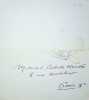 Lettre autographe signée à Jane Catulle Mendès. Roland Dorgelès (1885-1973), écrivain, membre de l'Académie Goncourt.