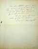 Lettre autographe signée à Jane Catulle Mendès. Roland Dorgelès (1885-1973), écrivain, membre de l'Académie Goncourt.