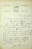 Lettre autographe signée. Gustave Larroumet (1852-1903), écrivain, historien d'art, secrétaire perpétuel de l'Académie des Beaux-Arts.