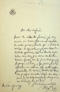 Lettre autographe signée
