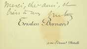 Carte autographe signée. Tristan Bernard (1866-1947), écrivain. 