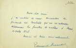Lettre autographe signée. Edouard Bourdet (1887-1945), écrivain, journaliste. 