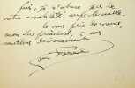 Lettre autographe signée. Louis Forest (1872-1933), écrivain, homme politique. 