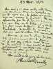 Lettre autographe signée. Albert de Lassalle (1833-1886), musicologue.
