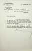 Lettre signée. Henri Matarasso (1892-1985), écrivain, libraire. 