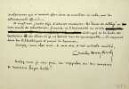 Lettre autographe signée. Charles-Henry Hirsch (1870-1948), poète, romancier.