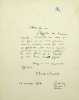 Lettre autographe signée. Claude Mauriac (1914-1996), écrivain, journaliste.