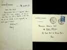 Lettre autographe signée. Edouard Herriot (1872-1957), homme politique, membre de l'Académie française. 