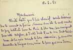Lettre autographe signée à Jean Ajalbert. Pierre Mille (1864-1941), écrivain, journaliste. 