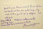 Lettre autographe signée à Jean Ajalbert. Pierre Mille (1864-1941), écrivain, journaliste. 