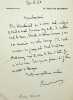 Lettre autographe signée à Jean Ajalbert. Pierre Mille (1864-1941), écrivain, journaliste. 