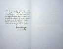 Lettre autographe signée. Paul Bourget (1852-1939), écrivain, membre de l'Académie française. 