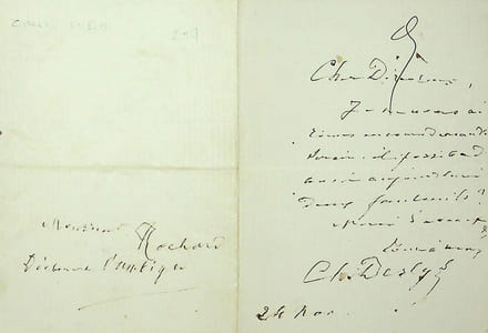 Lettre autographe signée