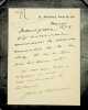 Lettre autographe signée. Joseph Reinach (1856-1921), journaliste, homme politique, fervent défenseur de Dreyfus. 