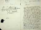 Lettre autographe signée. Charles-François Boscal de Réals (1777-1866), homme politique, député, maire de Saintes. 