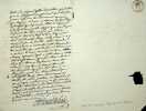 Lettre autographe signée. Charles-François Boscal de Réals (1777-1866), homme politique, député, maire de Saintes. 