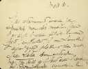Lettre autographe signée. Henri Cazalis (1840-1909), poète, médecin. 