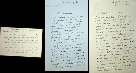 Lettre autographe signée à l'écrivain Jean Ajalbert (lot de 3)