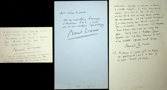 Lettre autographe signée à l'écrivain Jean Ajalbert (lot de 3)