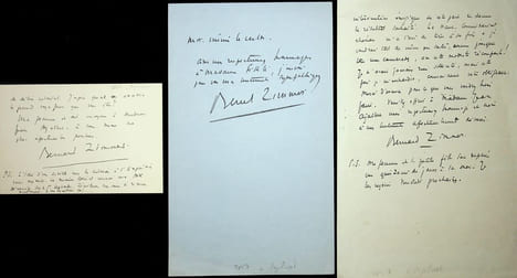 Lettre autographe signée à l'écrivain Jean Ajalbert (lot de 3). Bernard Zimmer (1893-1964), écrivain, scénariste, dialoguiste. 