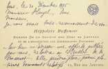 Carte autographe signée à Heugel. Hippolyte Buffenoir (1847-1928), poète, écrivain, professeur de philosophie. 