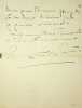 Lettre autographe signée à Jacques Heugel. Jane Catulle-Mendès (1867-1955), poétesse. 