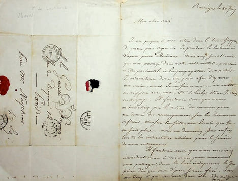 Lettre autographe signée. Honoré de Lourdoueix (1787-1860), écrivain, journaliste, polémiste.