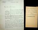 Lettre autographe signée à Jean Ajalbert. Charles Rivet (1881-1955), écrivain - notamment sur la Russie-, journaliste, militant communiste. 