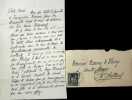Lettre autographe signée à Maurice de Fleury. Gustave Guiches (1860-1935), écrivain. 
