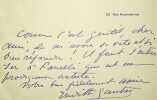 Lettre autographe signée à Maurice de Fleury. Judith Gautier (1845-1917), femme de lettres, fille de Théophile Gautier. 