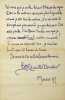 Lettre autographe signée à Maurice de Fleury. Camille Mauclair (1872-1945), poète, écrivain. 