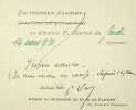 Lettre autographe sign&eacute;e &agrave; Maurice de Fleury. Paul Val&eacute;ry (1871-1941), po&egrave;te, &eacute;crivain, philosophe. 