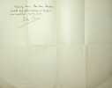 Lettre autographe sign&eacute;e &agrave; Maurice de Fleury. Jules Case (1854-1931), &eacute;crivain, journaliste.