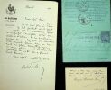 Lettre autographe signée à Maurice de Fleury (lot de 2). Robert de Flers (1872-1927), écrivain, membre de l'Académie française. 