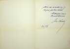 Lettre autographe signée à Maurice de Fleury. Jules Claretie (1840-1913), écrivain. 