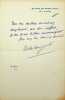 Lettre autographe signée à Maurice de Fleury. Victor Margueritte (1866-1942), écrivain.