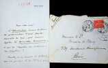 Lettre autographe signée à Maurice de Fleury. Marcel Prévost (1862-1941), écrivain, membre de l'Académie française.