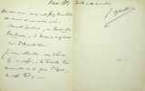 Lettre autographe signée à Maurice de Fleury. Jean Ajalbert (1863-1947), écrivain, avocat, membre de l'Académie Goncourt. 