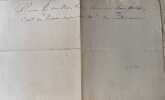 Lettre autographe signée à Maurice de Fleury. Jean Ajalbert (1863-1947), écrivain, avocat, membre de l'Académie Goncourt. 