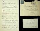 Lettre autographe signée à Maurice de Fleury. Jean Ajalbert (1863-1947), écrivain, avocat, membre de l'Académie Goncourt. 