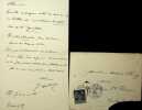 Lettre autographe signée à Maurice de Fleury. Jean Ajalbert (1863-1947), écrivain, avocat, membre de l'Académie Goncourt. 