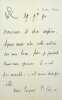 Lettre autographe signée à Maurice de Fleury. Albert Delpit (1849-1893), écrivain, né à la Nouvelle-Orléans (USA).