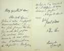Lettre autographe signée à Maurice de Fleury. Paul Adam (1862-1920), écrivain.