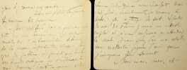 Lettre autographe signée à Maurice de Fleury. Paul Adam (1862-1920), écrivain.