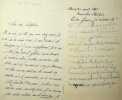 Lettre autographe signée à Alfred Michiels. Jules Claretie (1840-1913), écrivain, administrateur général de la Comédie-Française.