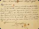 Lettre autographe signée. Emile Blémont (1839-1927), poète, écrivain. 