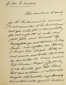 Lettre autographe signée