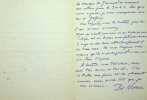 Lettre autographe signée à Henry Céard. Pol Neveux (1865-1939), écrivain, bibliothécaire, membre de l'Académie Goncourt. 